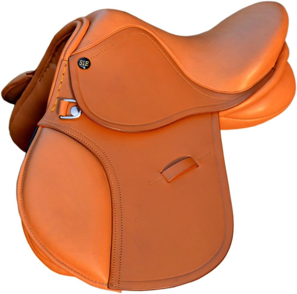 Kids Leather English Jumping Saddle 12 Seat Youth Gift