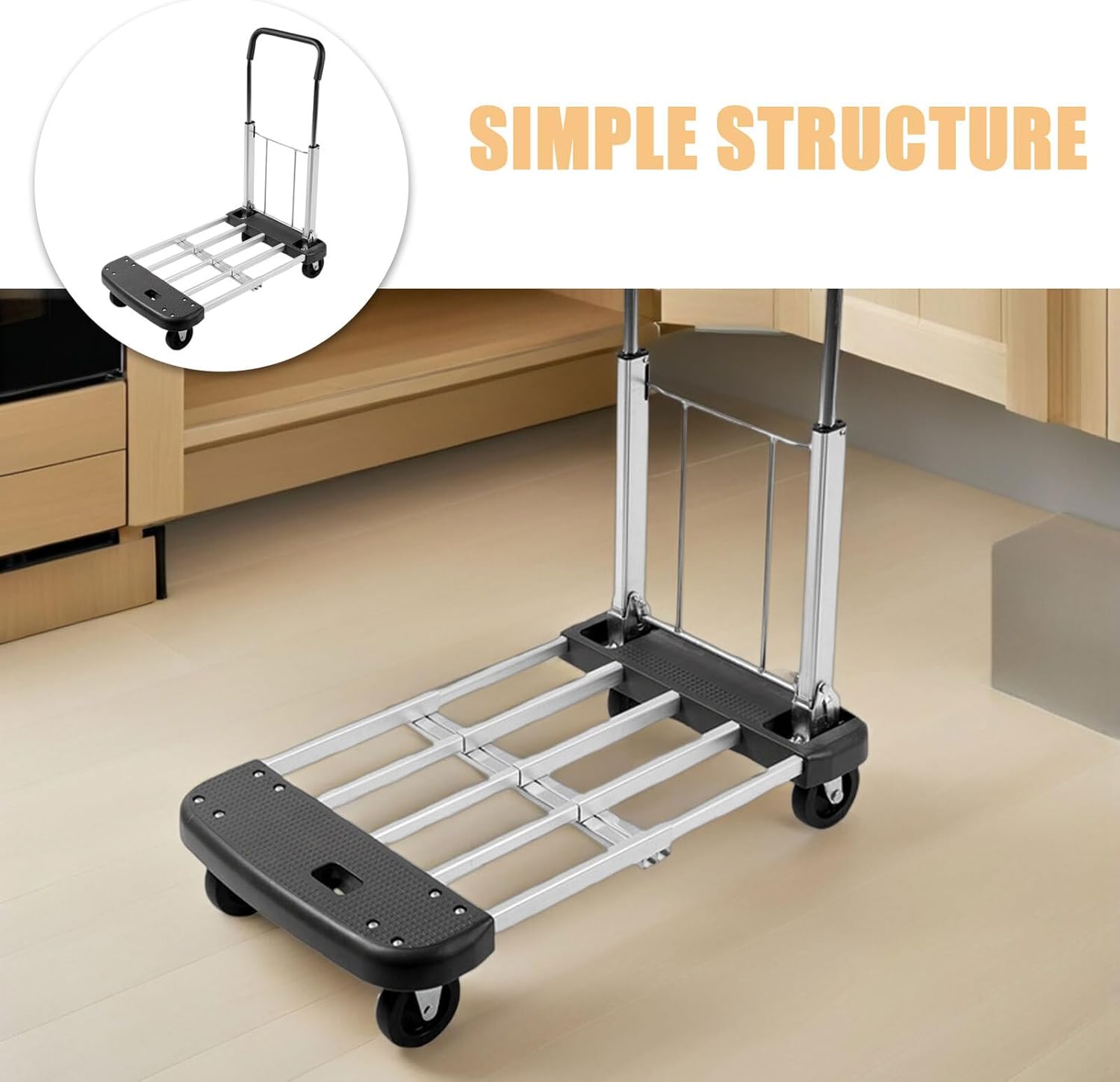 Folding Luggage Trolley Cart Portable Shopping Sack Truck