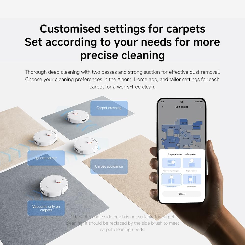 Robot Vacuum Self Empty 10000Pa LiDAR Mapping WiFi Smart Clean