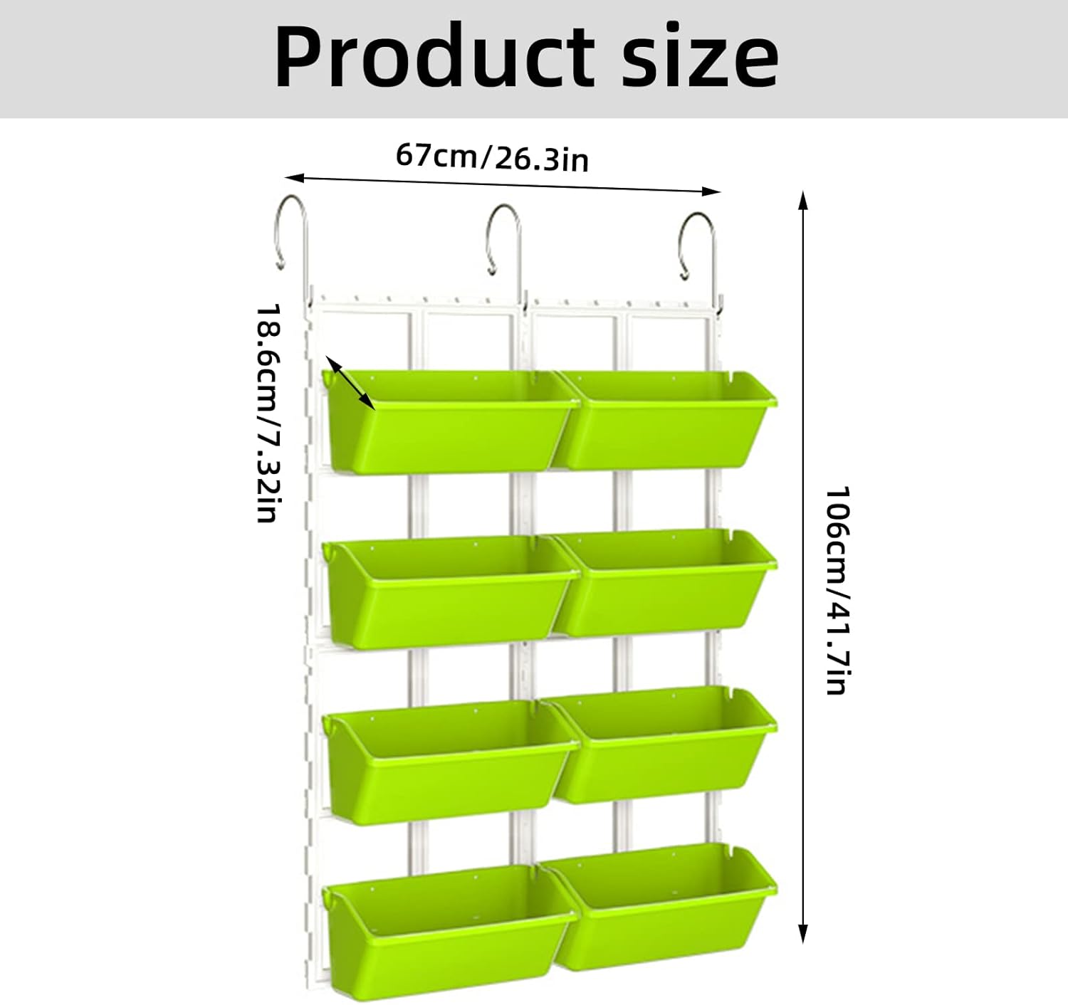 Wall Hanging Planter Bags 8 Pack Vertical Garden Self Watering