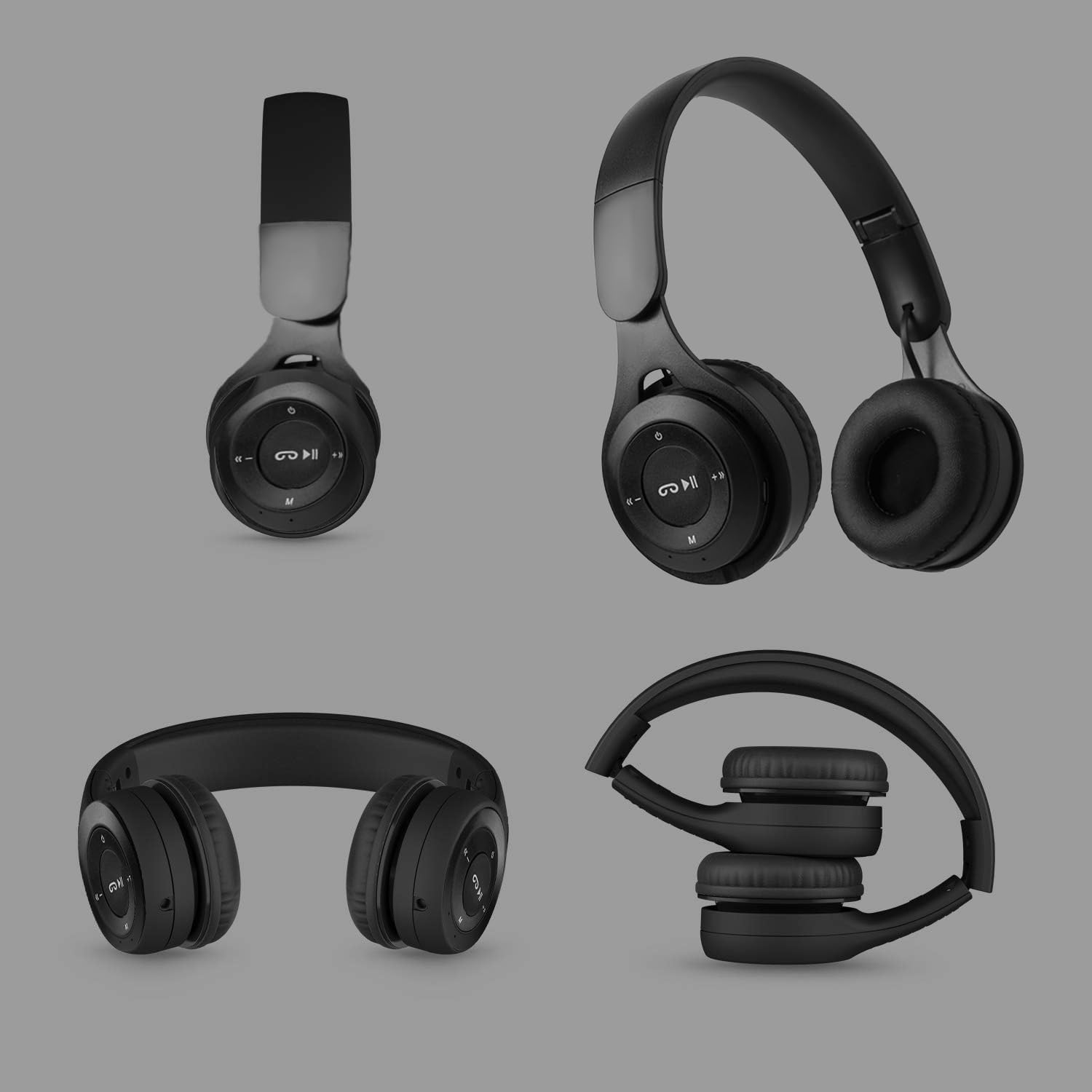 Kids Bluetooth Over Ear Headphones TF Card Foldable With Mic