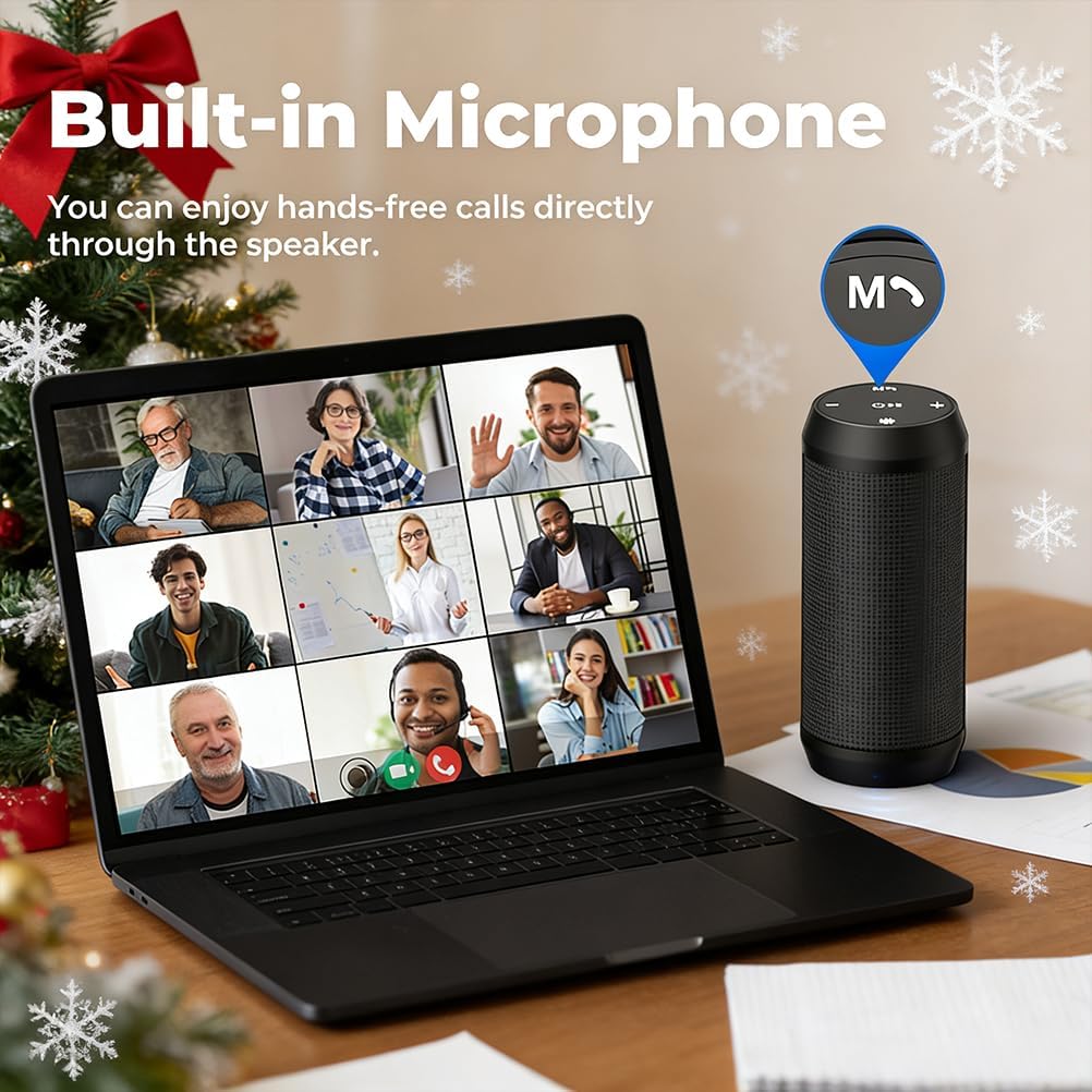 Bluetooth Speaker Portable Wireless LED Bass Stereo USB TF Aux
