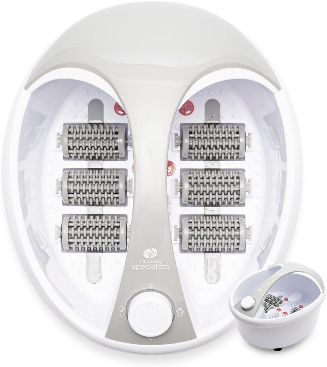 Deluxe Foot Spa Massager Hydro Jets Heat Bubble Rollers