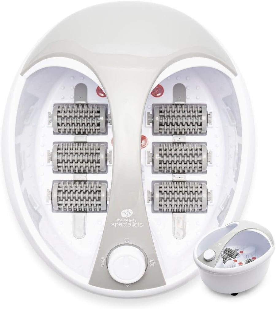 Deluxe Foot Spa Massager Hydro Jets Heat Bubble Rollers