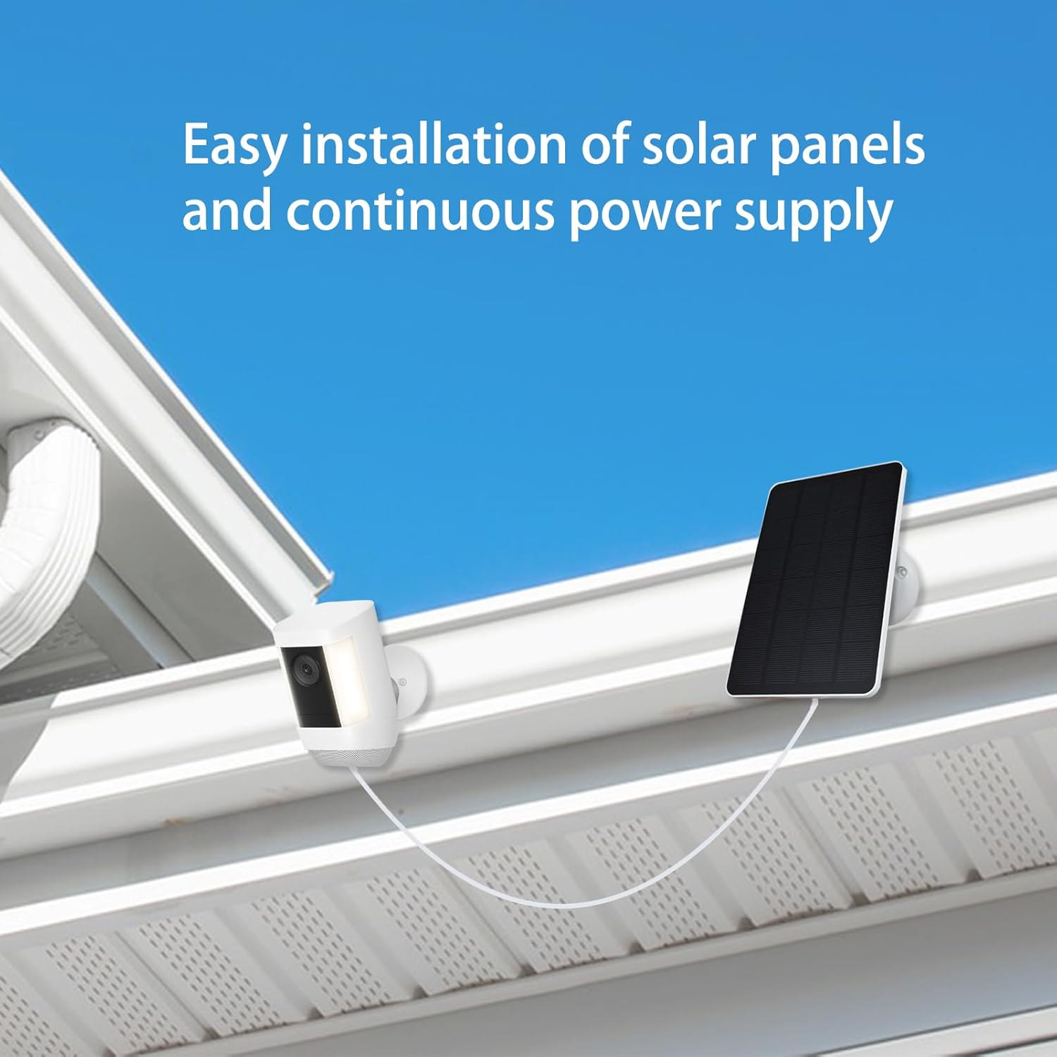 2 Pack 5V Solar Panel Charger For Battery Security Camera