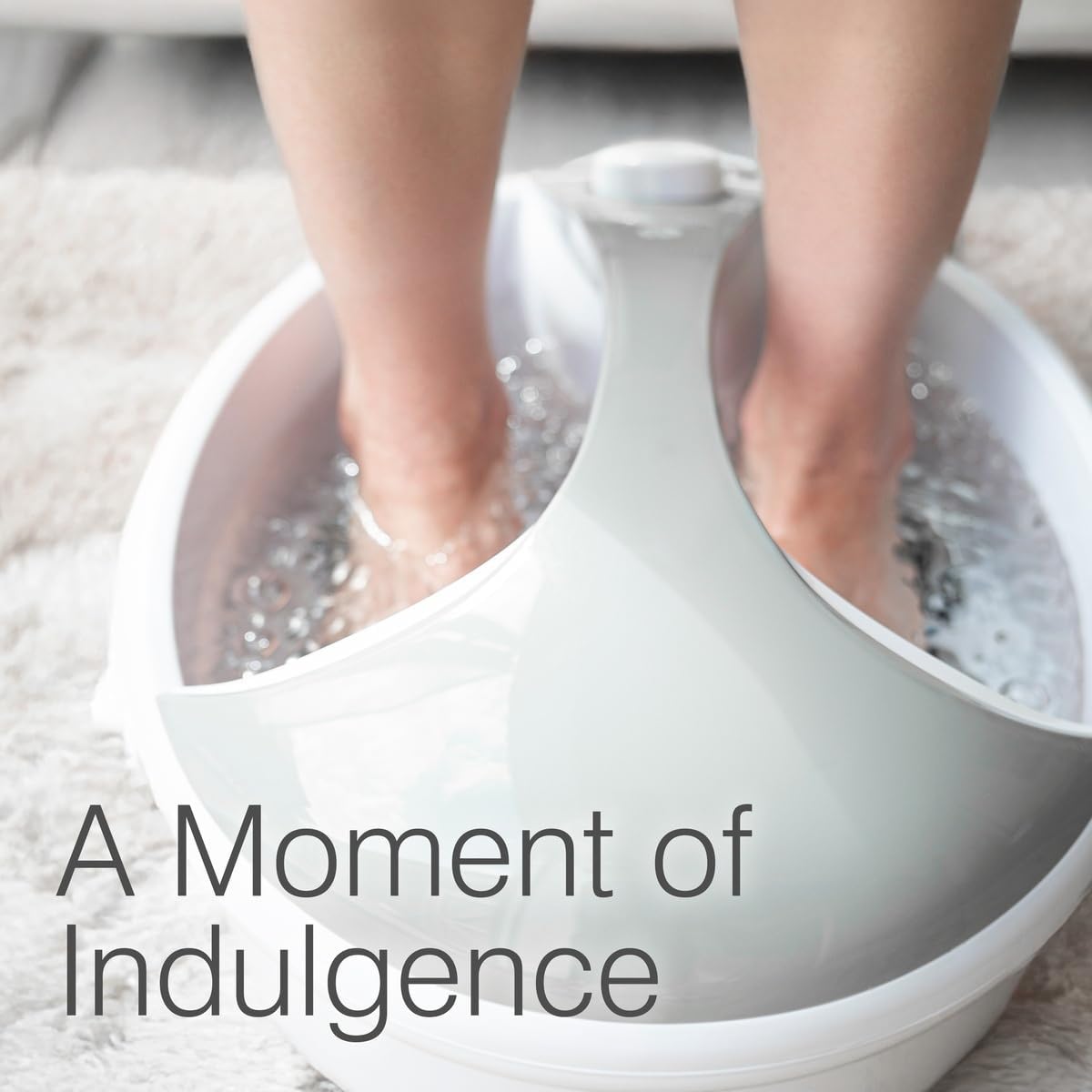Deluxe Foot Spa Massager Hydro Jets Heat Bubble Rollers