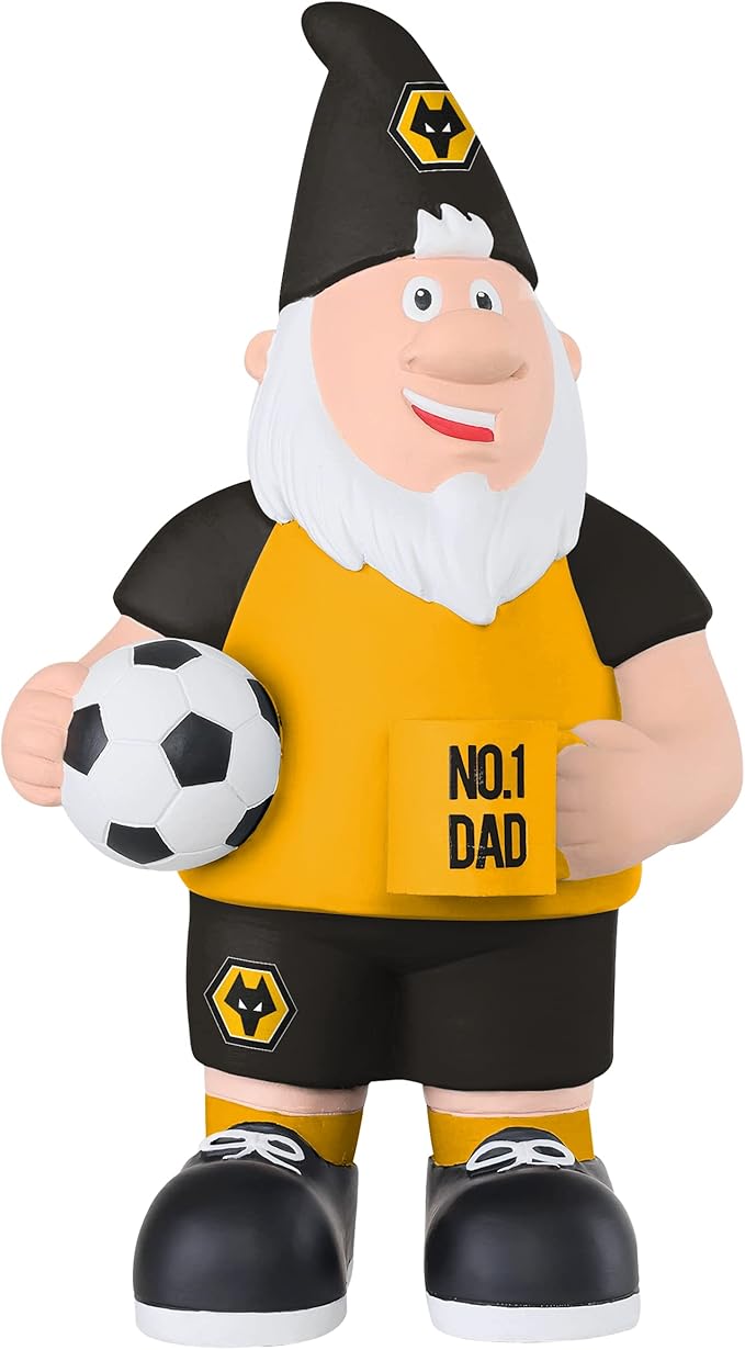 Football Dad Gnome 25cm Hand Painted Garden Ornament Fan Gift