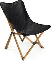 Black Folding Butterfly Camping Chair Portable Seat