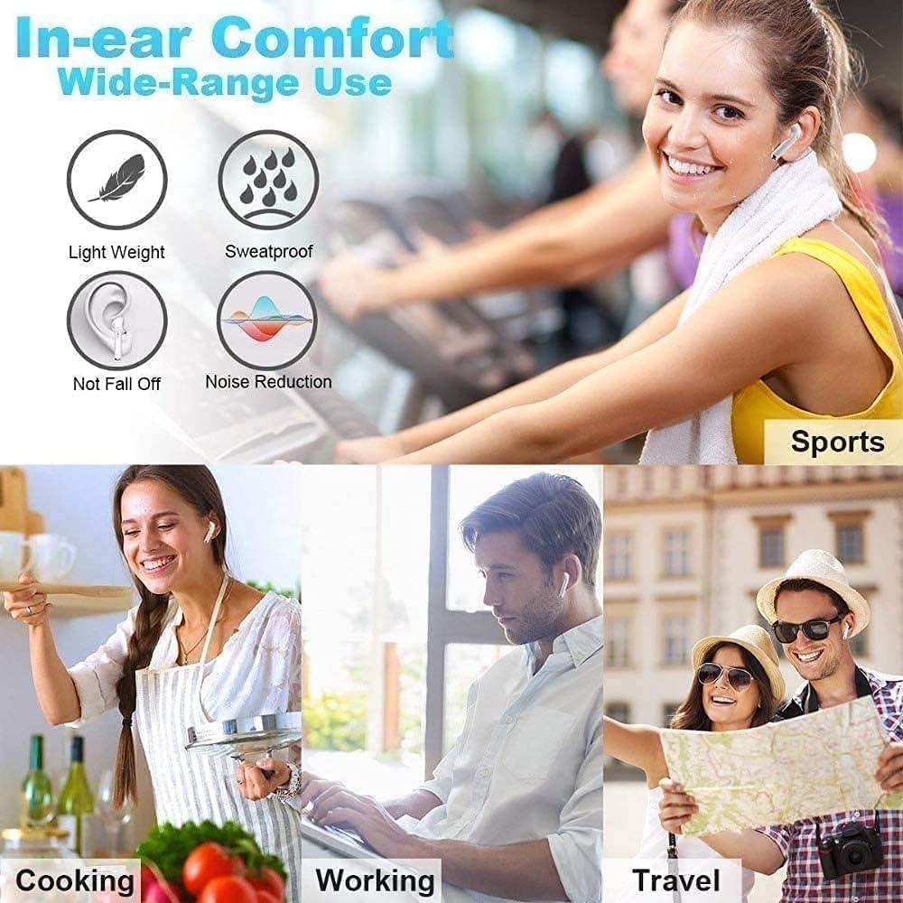 Wireless Bluetooth Earbuds Noise Cancelling In Ear Headphones Case