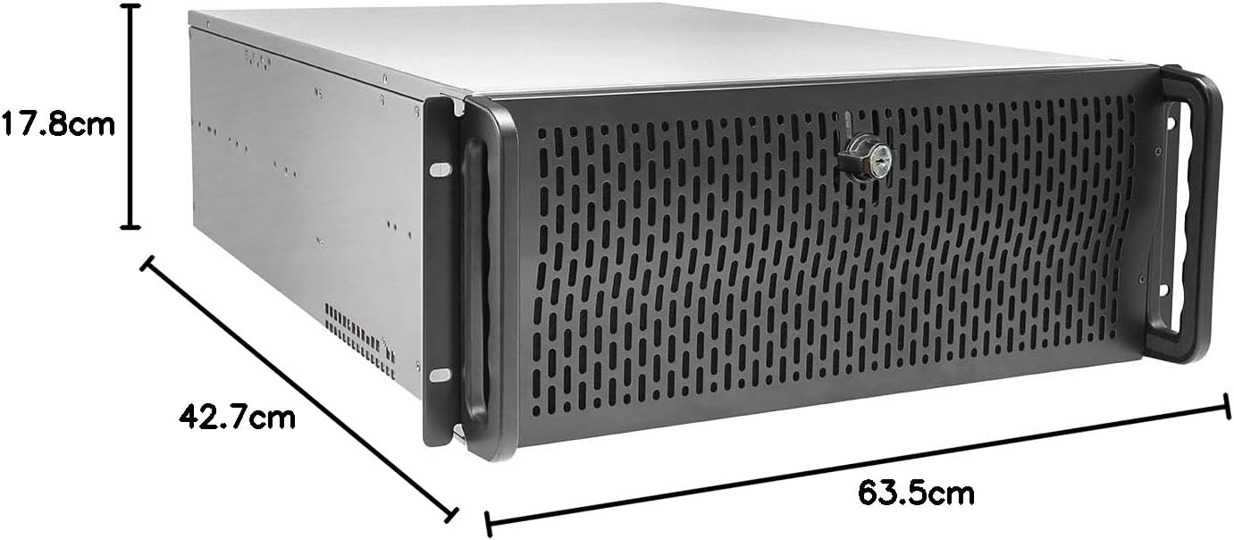 4U Rackmount Server Case E ATX 15 Bay HDD High Airflow Chassis