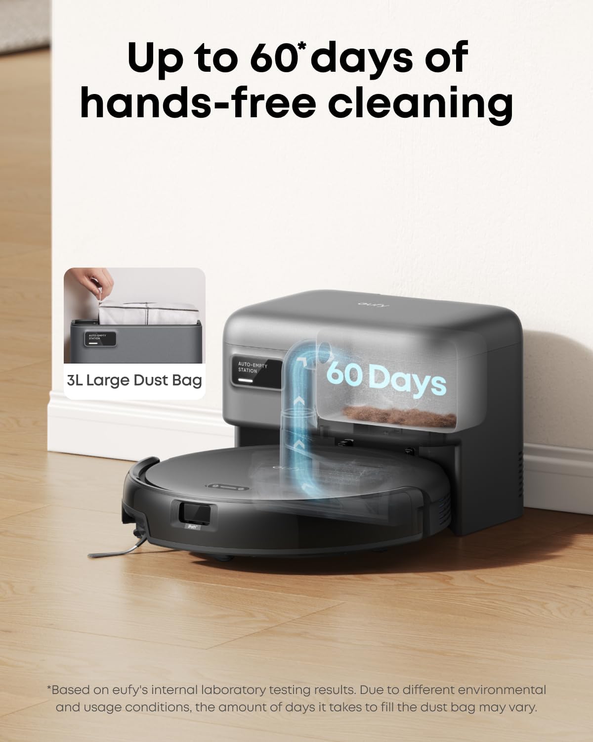 Robot Vacuum Self Empty 4000Pa LiDAR Mapping Ultra Slim Auto Clean