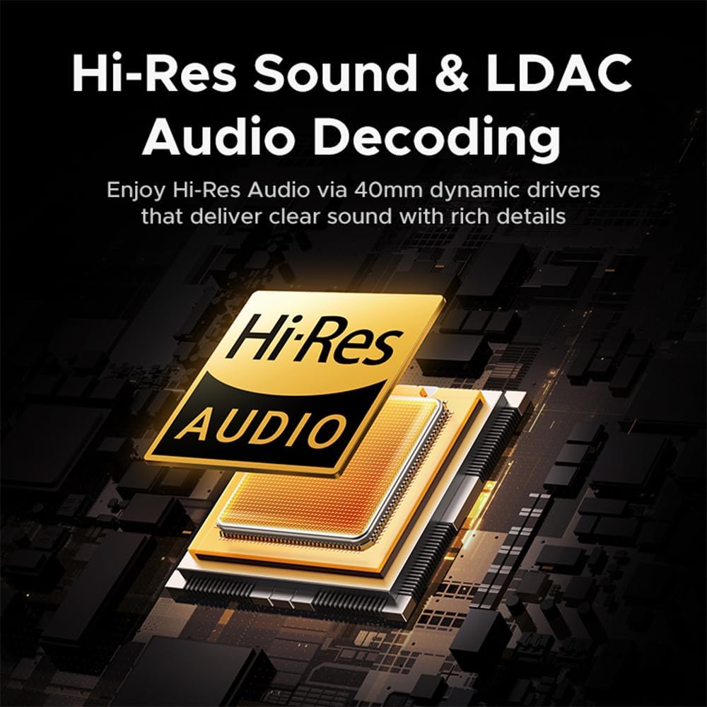 Wireless ANC Over Ear Headphones 120H Playtime Hi-Res LDAC