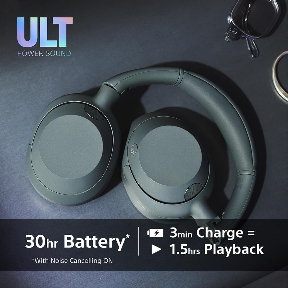 Wireless ANC Over Ear Headphones Deep Bass 30H Battery Bluetooth