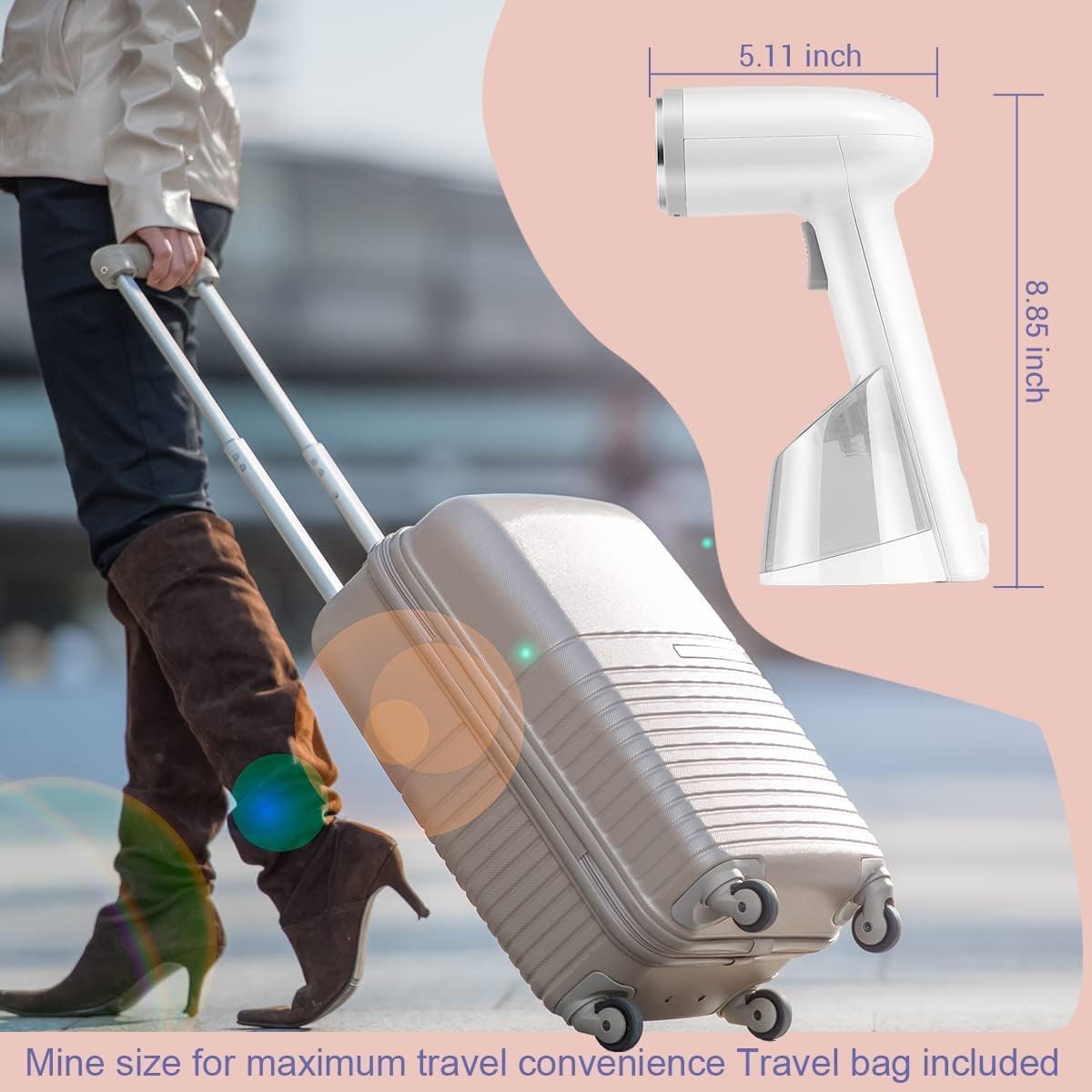 2000W Handheld Clothes Steamer Portable 260ml Garment Steamer