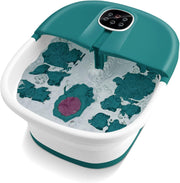 Foot Spa Massager Heat Bubble Folding Foot Bath Temp Control Timer