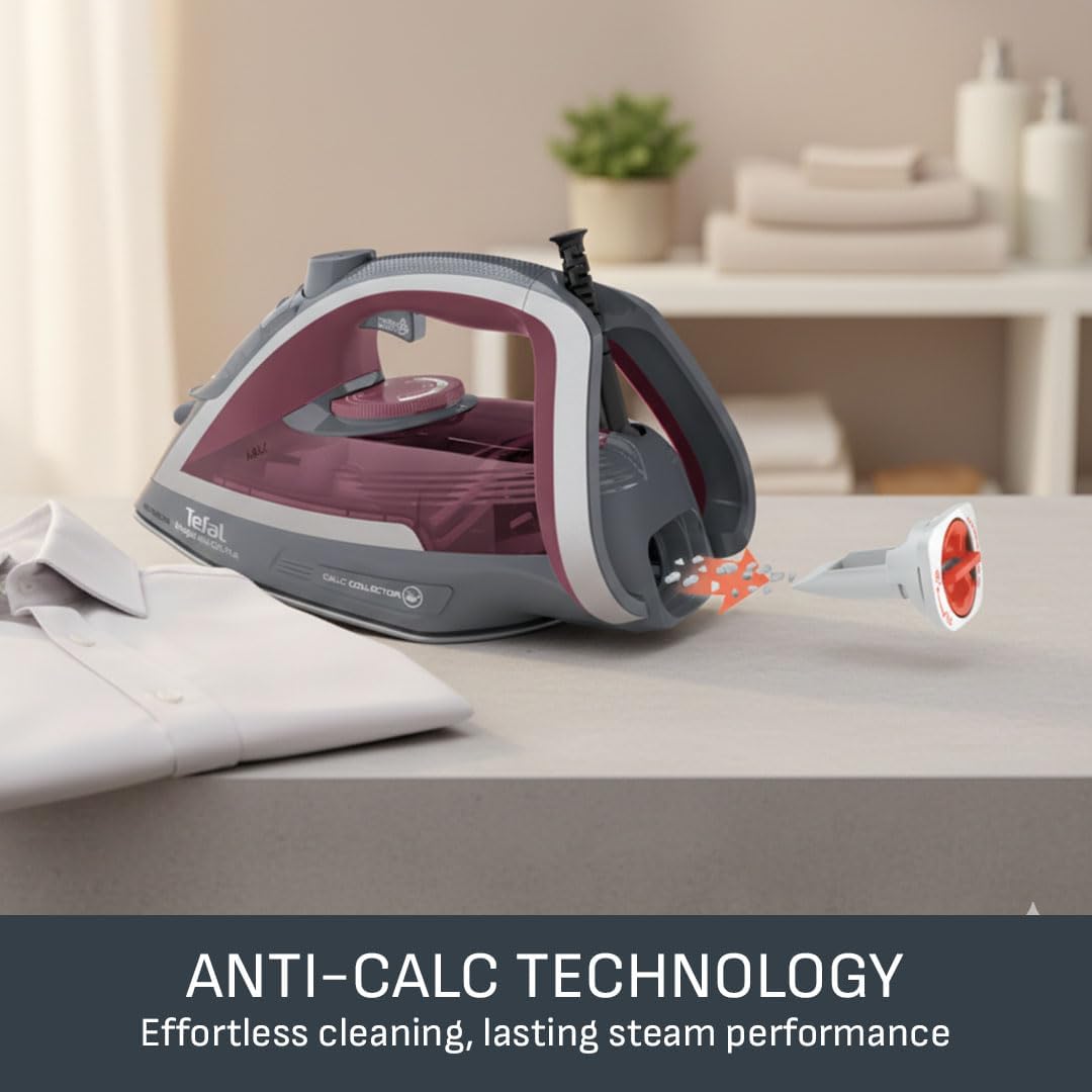 2800W Steam Iron Powerful 210g Boost Durilium Soleplate Auto Off Anti Drip