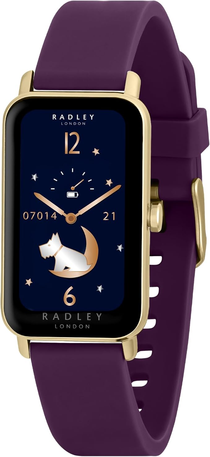 Womens Smart Watch Bracelet Set Plum Strap