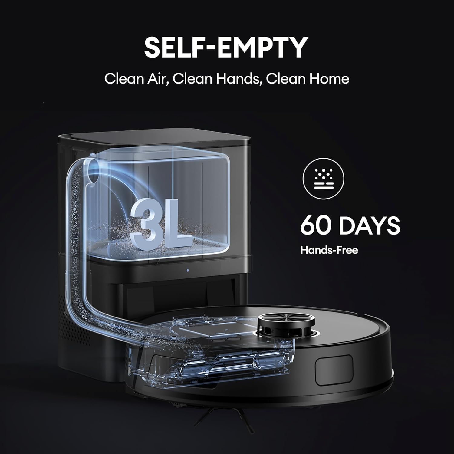Robot Vacuum Mop Self Empty 5000Pa LiDAR Mapping WiFi Auto Clean