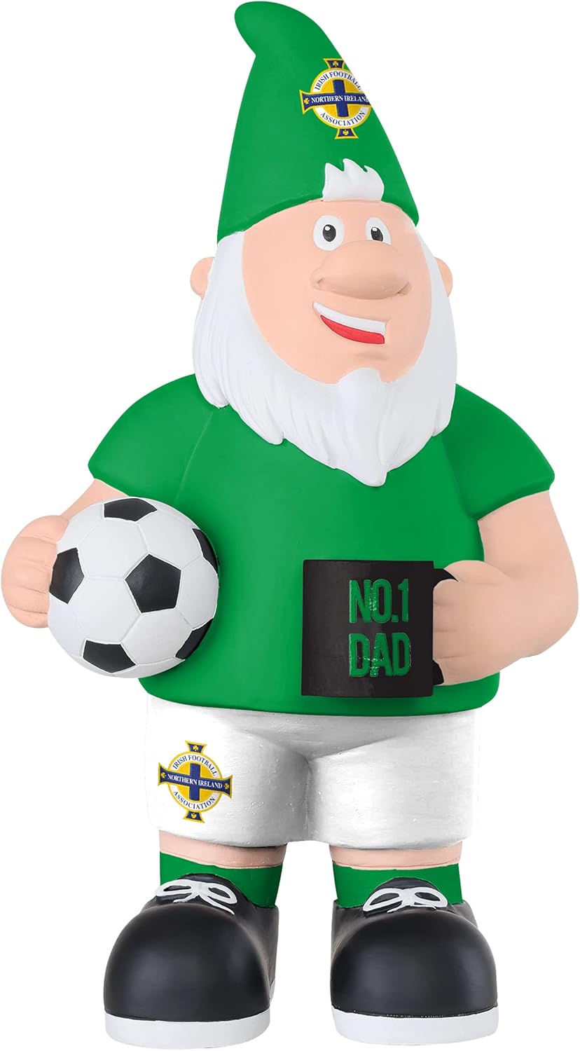 25cm Football Dad Gnome Hand Painted Garden Ornament Gift Decor