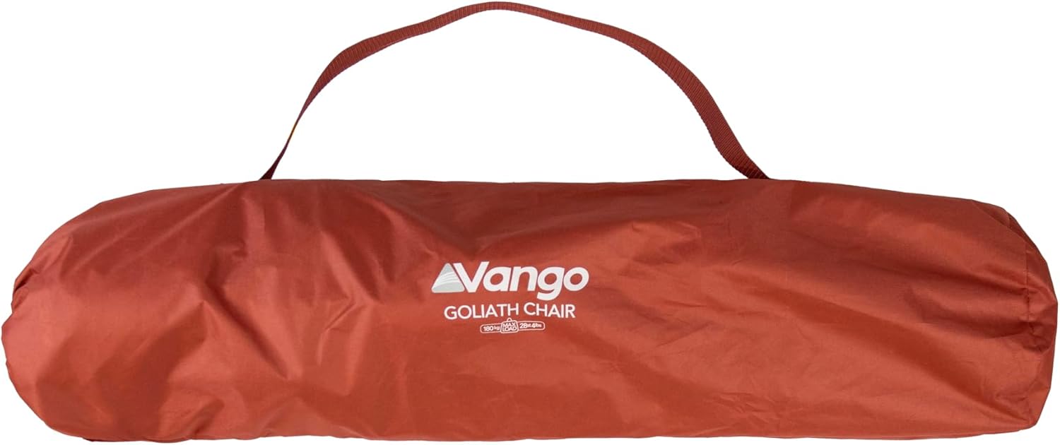 XL Padded Camping Chair 180kg Extra Wide Red Fold