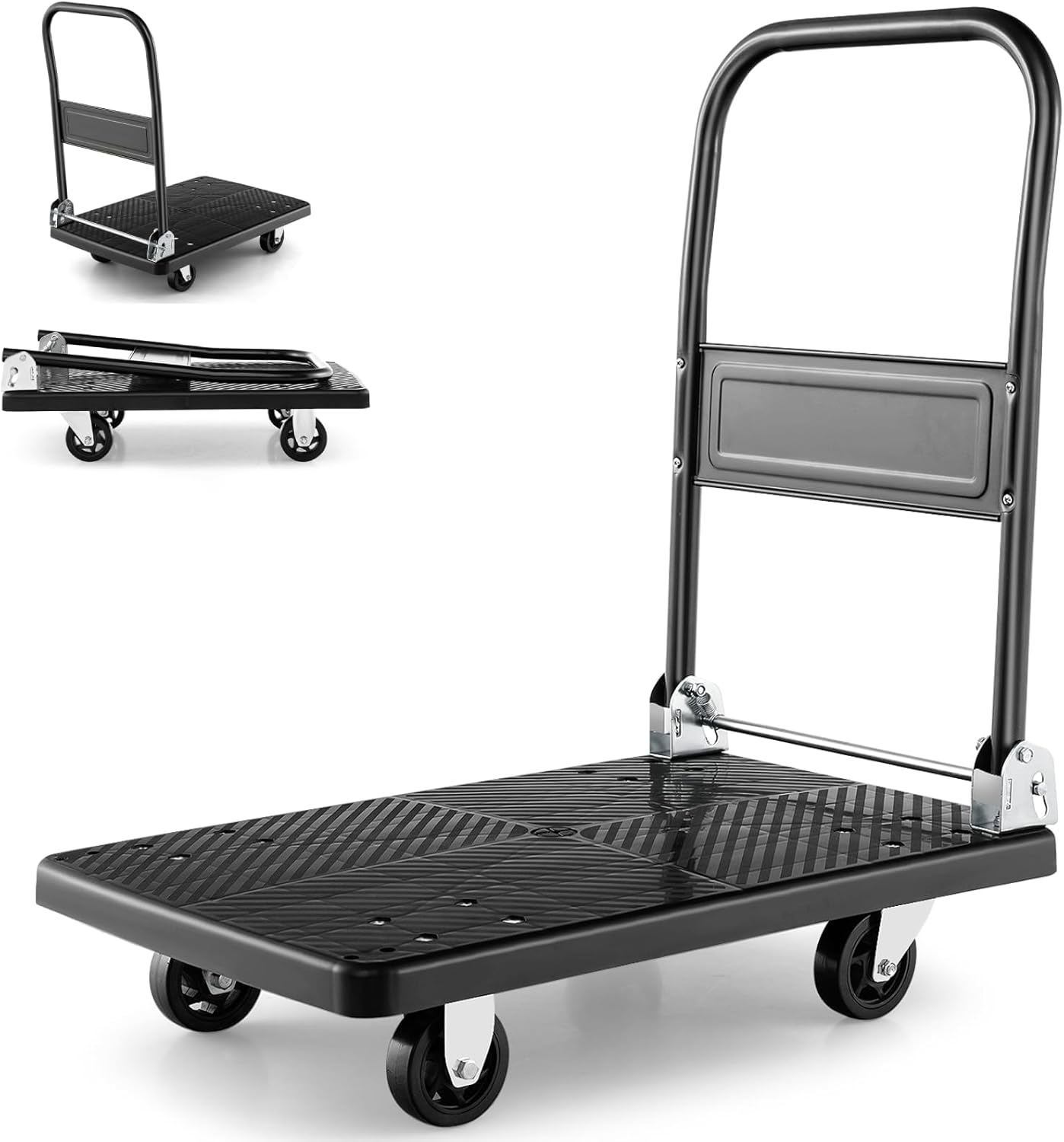 Heavy Duty Push Cart Dolly 200KG Folding Flatbed Truck