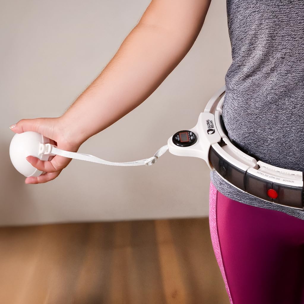 Smart Weighted Hula Hoop Fitness Hoop w/ Counter Adjustable 16 Links