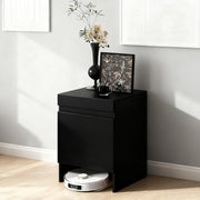 Robot Vacuum Storage Cabinet Hidden Stand Side Table Door Black