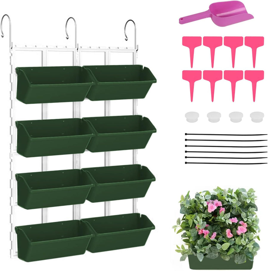 Vertical Garden Wall Planter 8Pcs Self Watering Hanging Pots