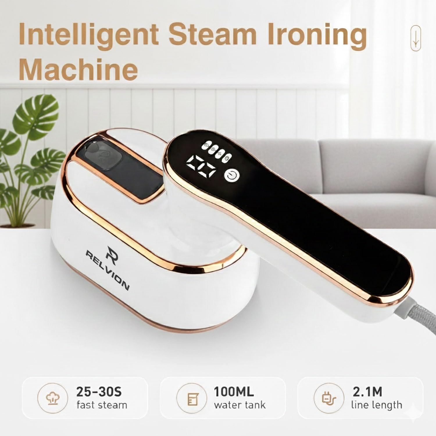 Portable Clothes Steamer Handheld Compact Fast Heat 100ml Tank