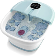 Electric Foldable Foot Spa Massager Heat Bubble Soak Roller