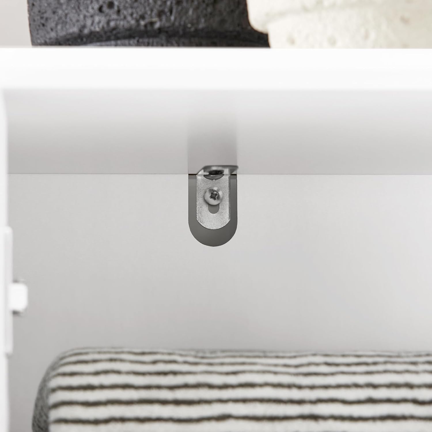 Slim Tall Bathroom Cabinet White Adjustable Shelf Unit