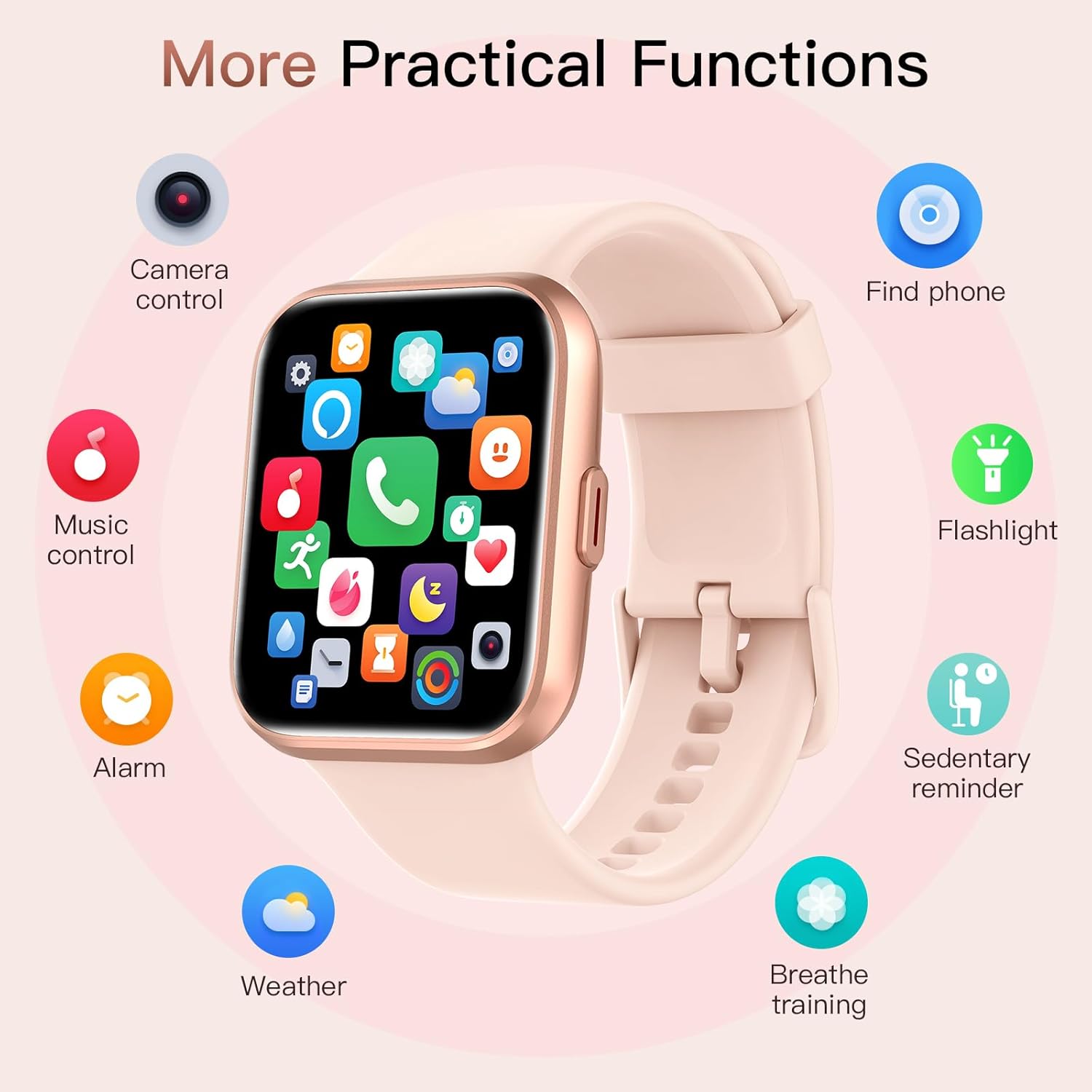 Ladies Smart Watch Bluetooth Call Alexa 120 Sports HD