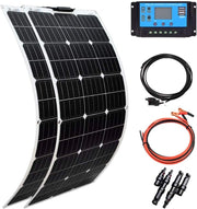 200W 12V Flexible Solar Kit 2 x 100W Panels 20A Regulator