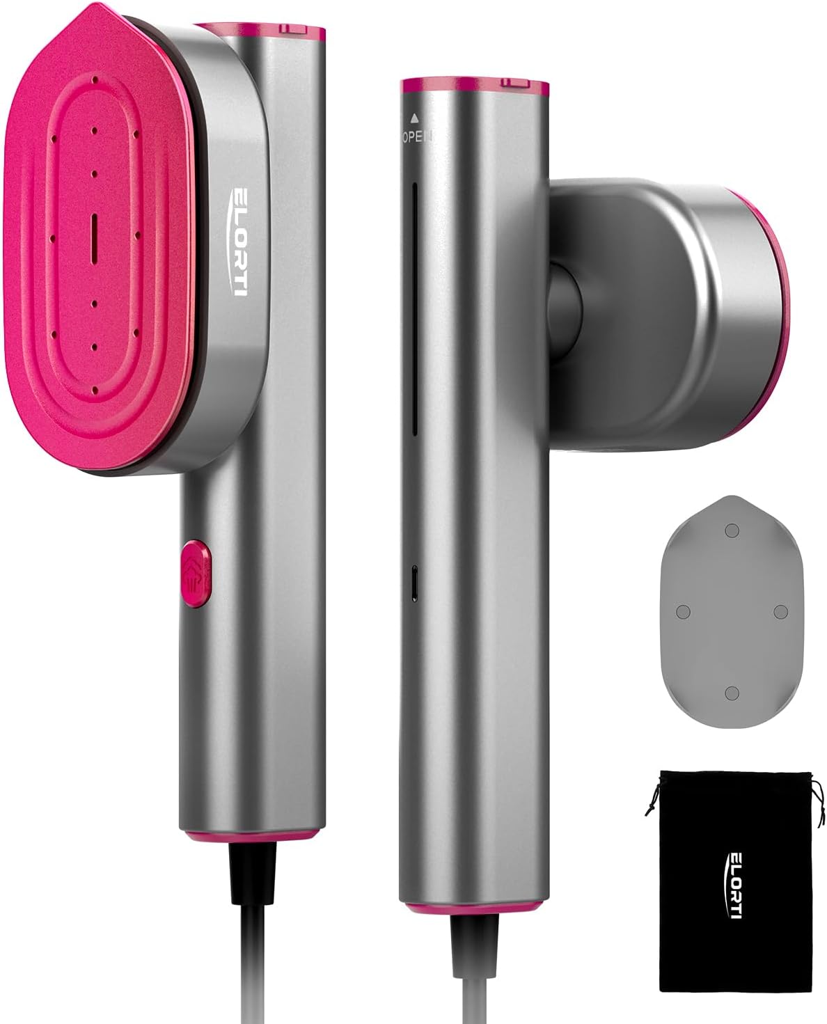 Mini Garment Steamer 1200W Fast Heat 10s 2in1 Travel Iron