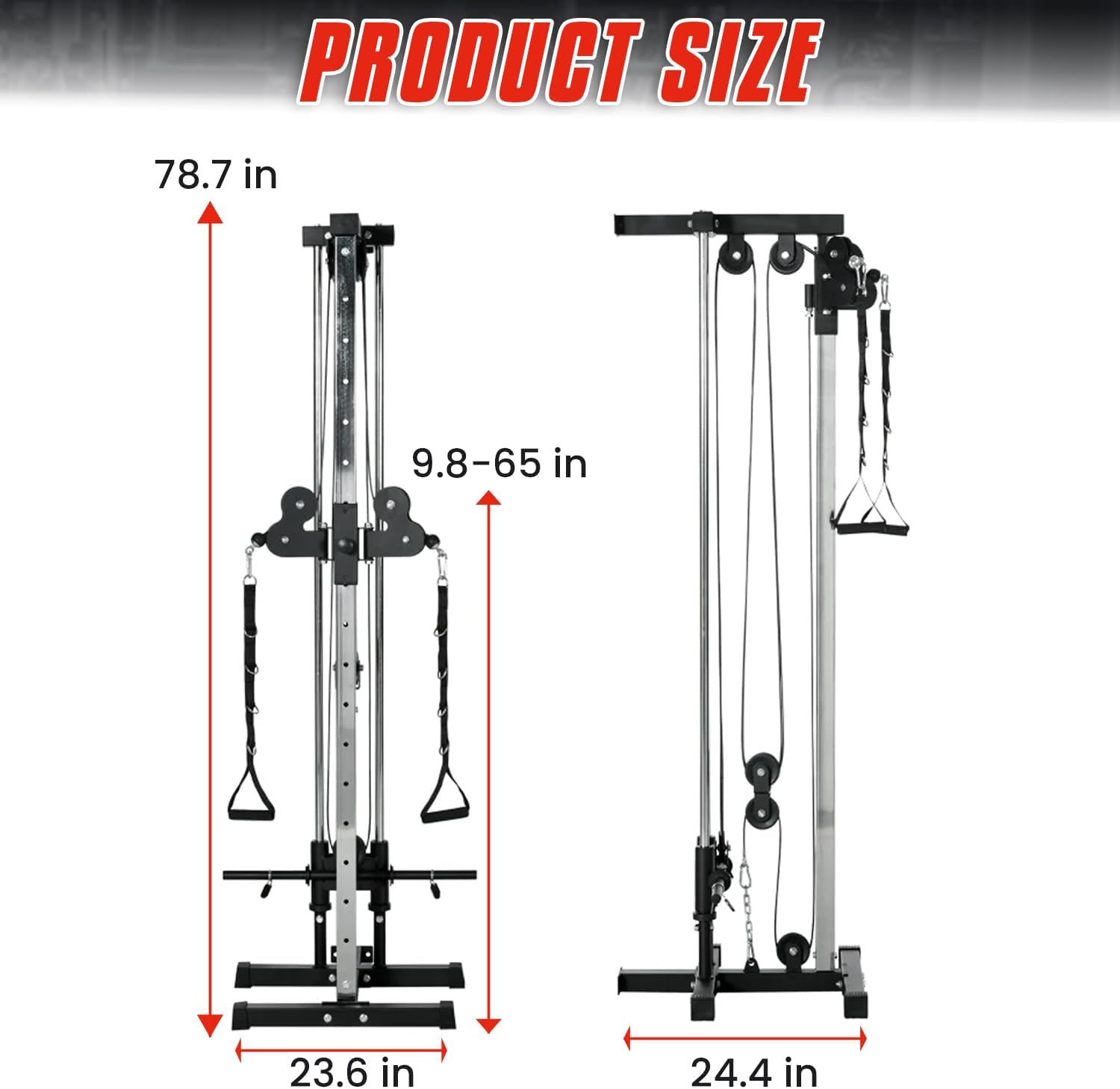Wall Mounted Cable Crossover Home Gym Pulley Machine 250kg