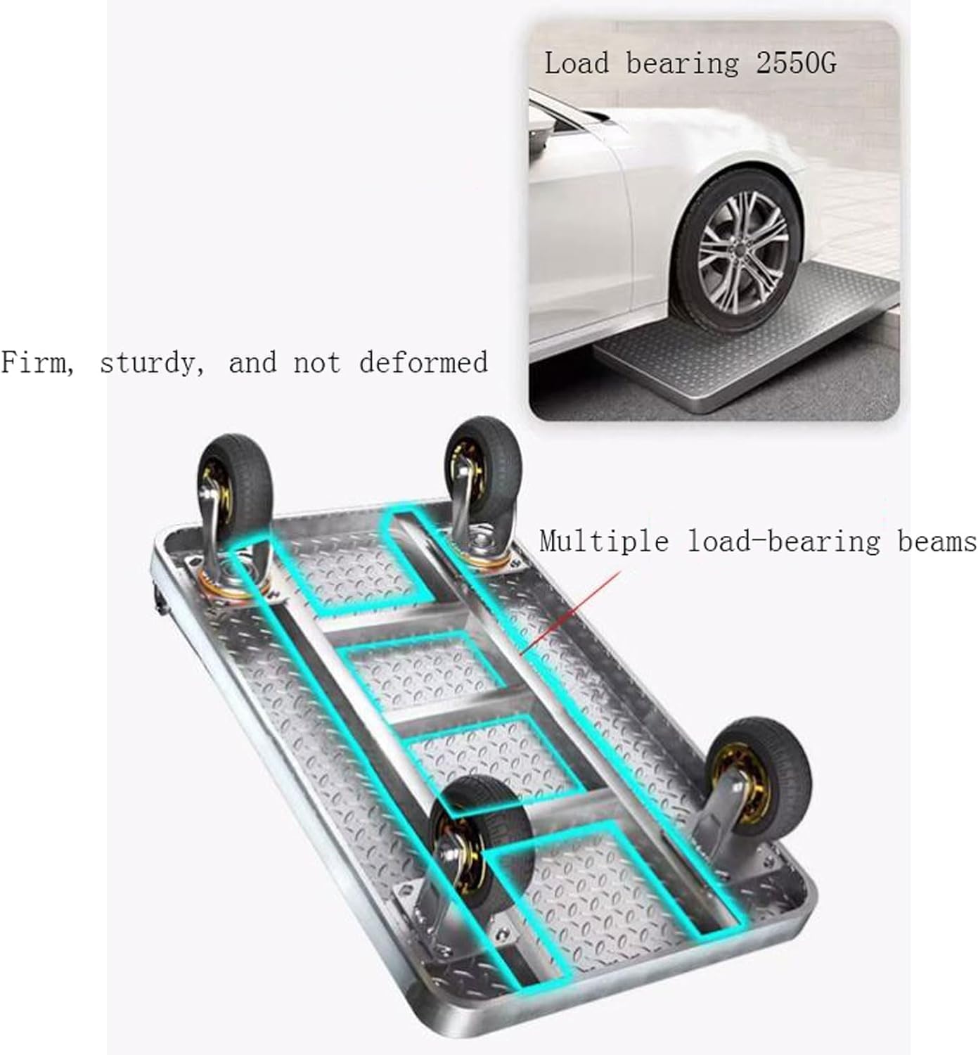 Heavy Duty Folding Platform Truck 230KG Flatbed Cart