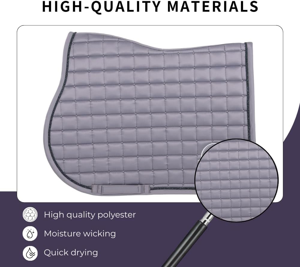 Classic Satin Jump Saddle Pad with Anatomic Shock Absorbing Fit