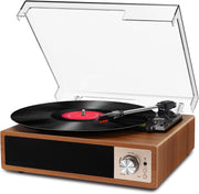 Bluetooth Vinyl Record Player 3 Speed USB Recording