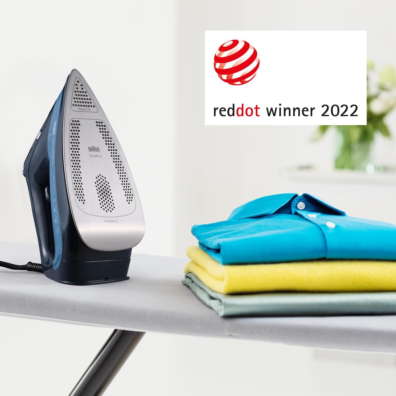 3000W Steam Iron 225g Steam Shot FreeGlide Soleplate Auto Shut Off