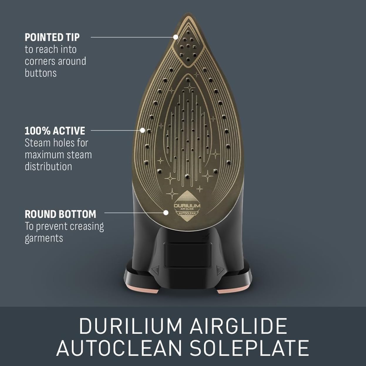 3000W Steam Iron 240g Steam Boost Durilium Soleplate 350ml Tank