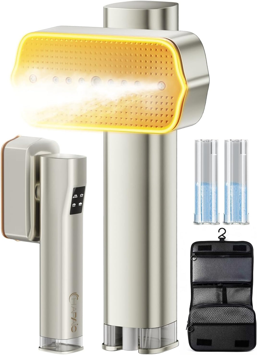Travel Clothes Steamer 2 in 1 Dual Tank 1300W 4 Modes Fast