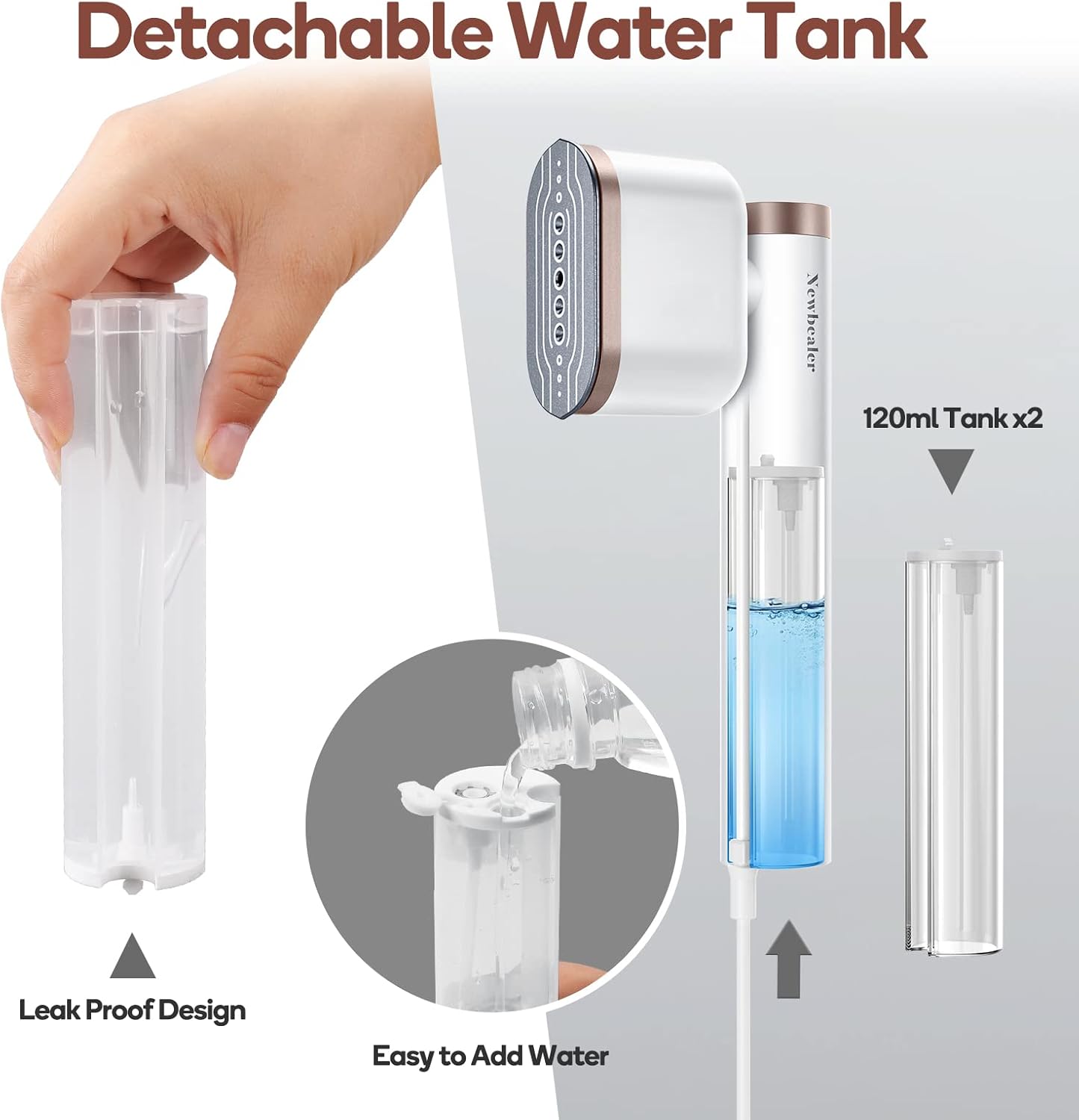 Handheld Clothes Steamer 2-in-1 Garment Steamer Fast Heat 2 Steam Levels