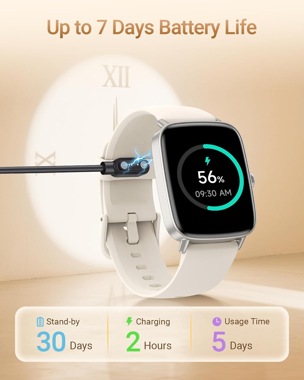 Unisex Smart Watch Bluetooth Call 1.85 Fitness Tracker