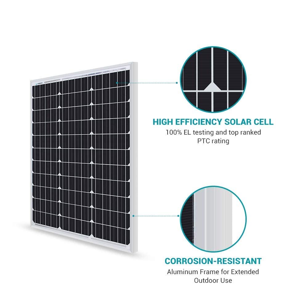 50W 12V Solar Panel Mono PV Charger RV Boat Caravan