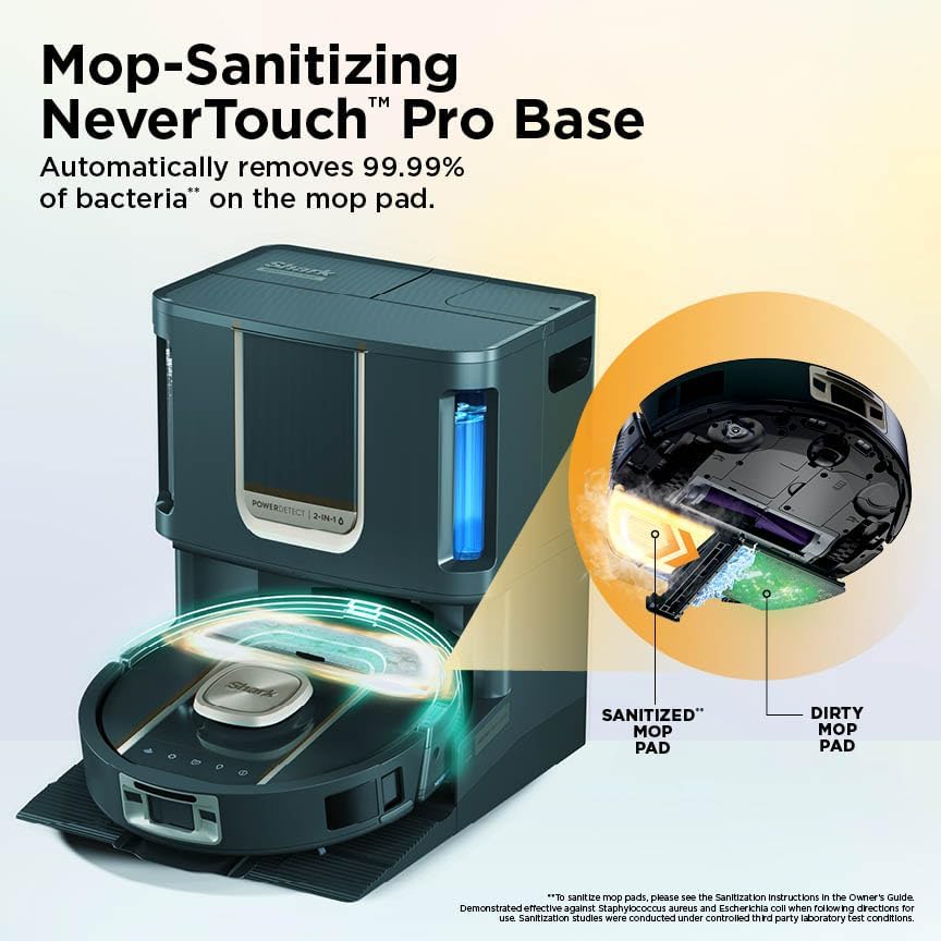 Robot Vacuum Mop Wet Dry Auto Clean Multi Surface Smart Cleaning