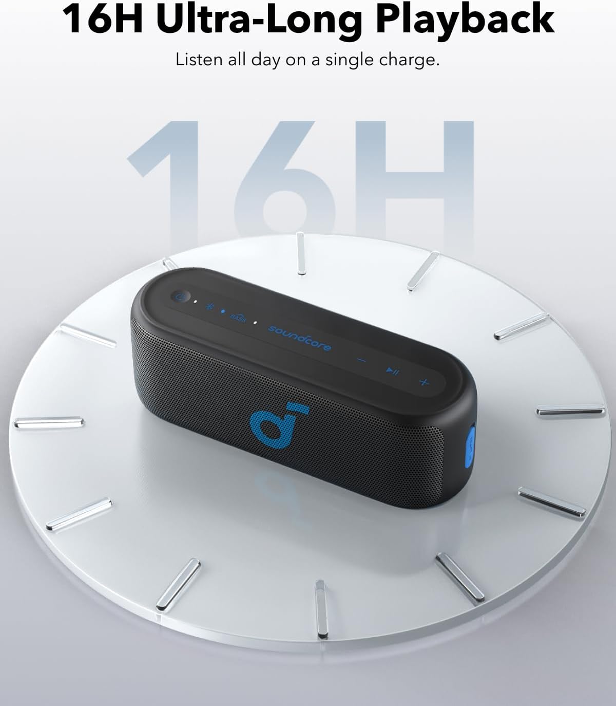 Portable Bluetooth Speaker 20W Bass IPX7 Waterproof 16H
