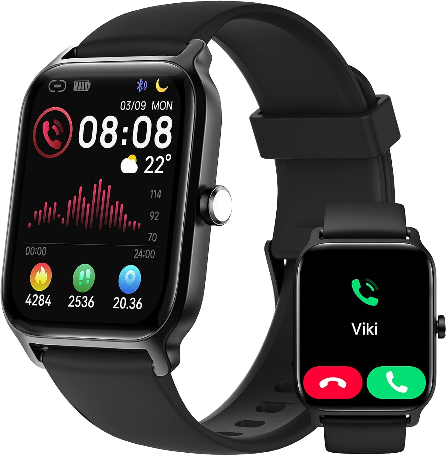 Smart Watch Bluetooth Calling Alexa Fitness Tracker 1.8 Inch HD