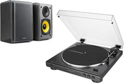 Bluetooth Turntable With Wireless Speakers Black Automatic