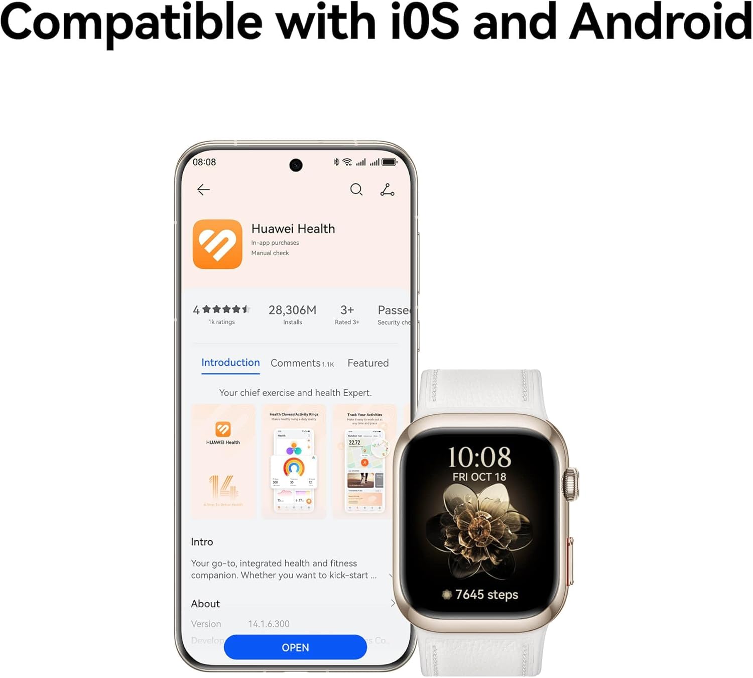 Smart Blood Pressure ECG Watch Bluetooth Call SpO2