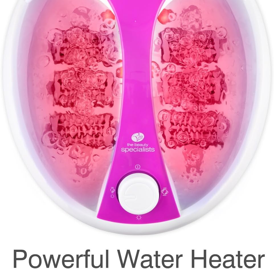 Foot Spa Massager Hydro Jets Heat Bubble Rollers Aromatherapy